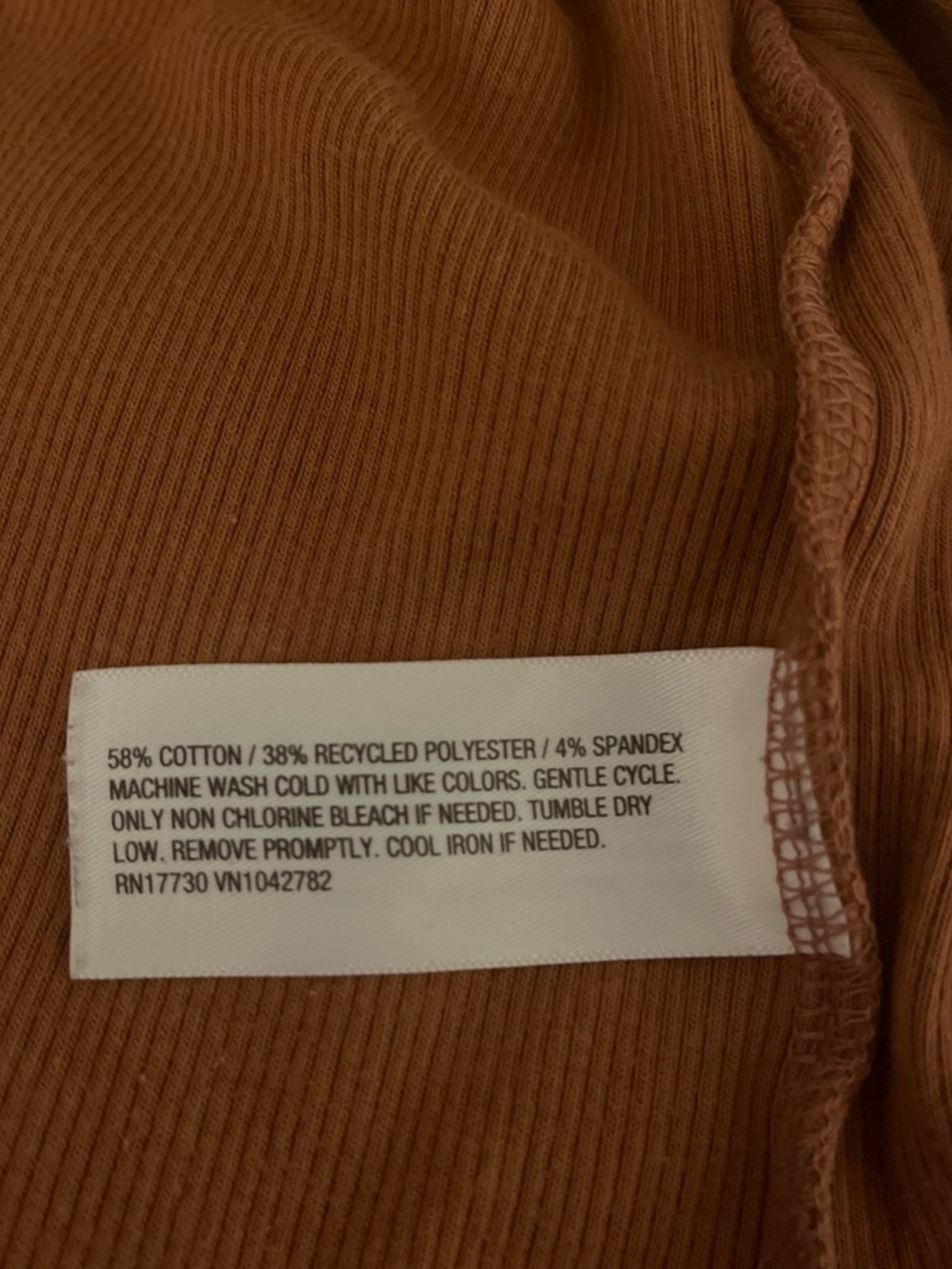 Universal Thread Rust Brown Ribbed Cropped Tank - Picture 5 of 5